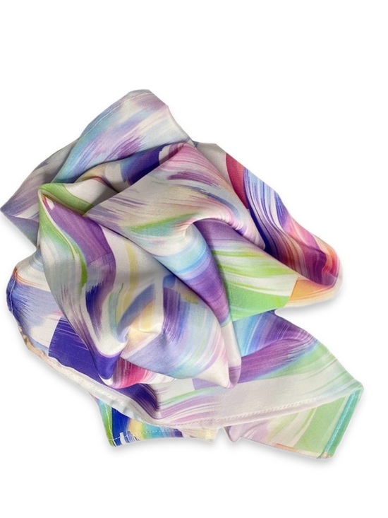 SILKLETTE Accessories - NWT SILKLETTE Bright Horizons 100% Fine Silk Kerchief Scarf MULTICOLOR